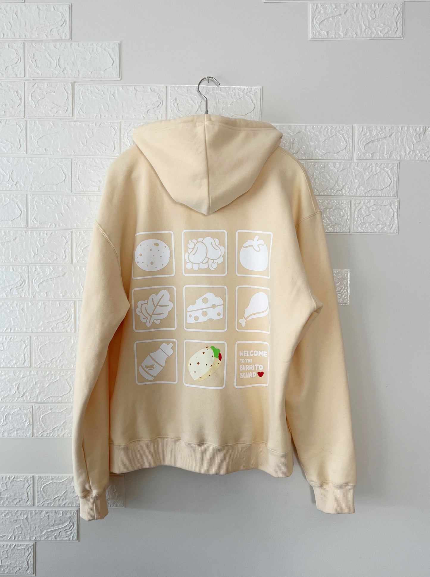BURRITO SQUAD ZIP-UP - CREAM
