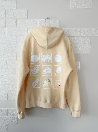 BURRITO SQUAD ZIP-UP - CREAM