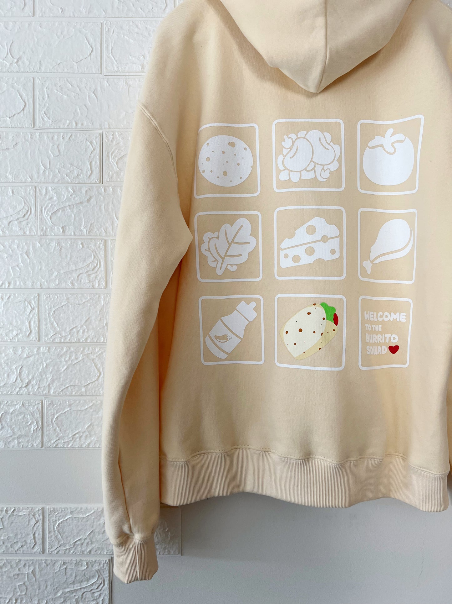 BURRITO SQUAD HOODIE - CREAM