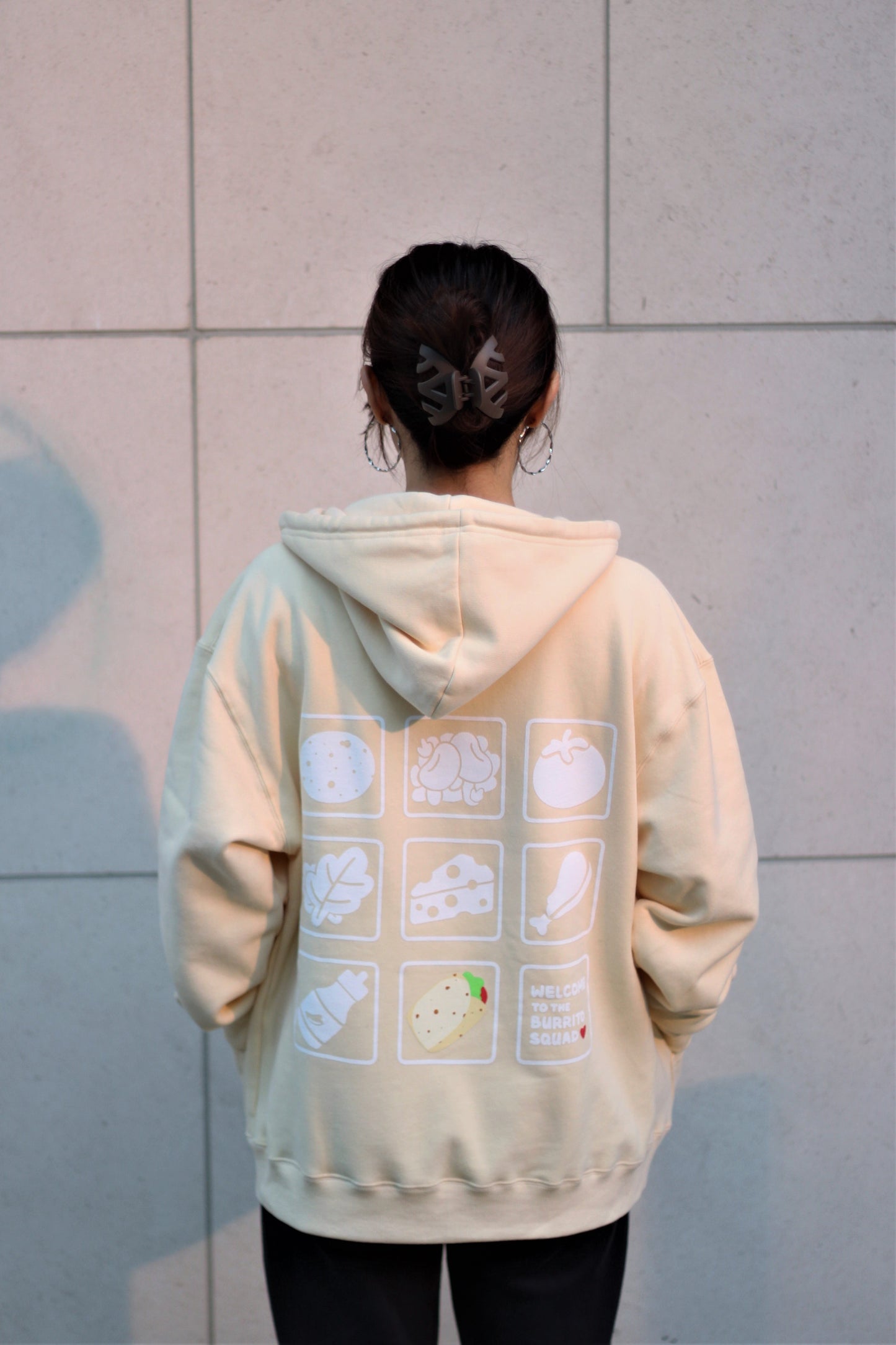 BURRITO SQUAD ZIP-UP - CREAM